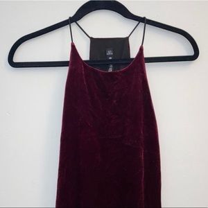 H&M wine velvet racerback tank